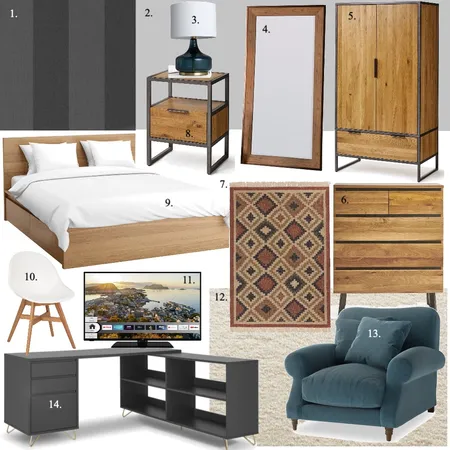 Teenage Boy Bedroom Interior Design Mood Board by oliviaspickernell on Style Sourcebook