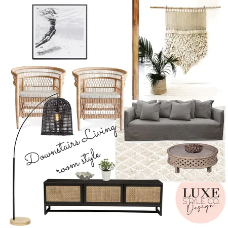 Beach house downstairs living room Interior Design Mood Board by Luxe Style Co. on Style Sourcebook