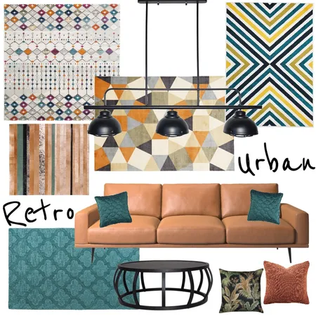 Urban Retro Interior Design Mood Board by Louise Kenrick on Style Sourcebook