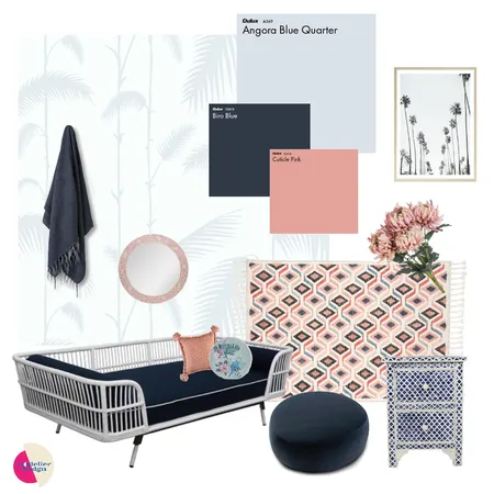 blue guest room Interior Design Mood Board by Singular Style Design on Style Sourcebook