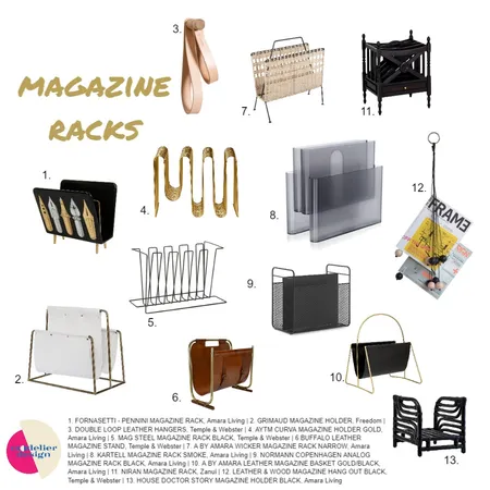 magazine racks Interior Design Mood Board by Singular Style Design on Style Sourcebook