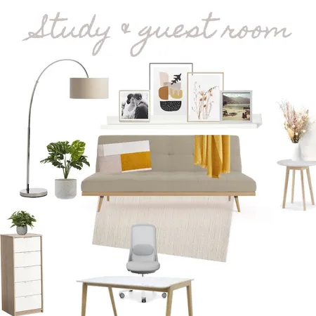 Study & guestroom Interior Design Mood Board by addyness on Style Sourcebook