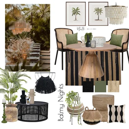 Balmy Nights Dining Interior Design Mood Board by White With One Interior Design on Style Sourcebook