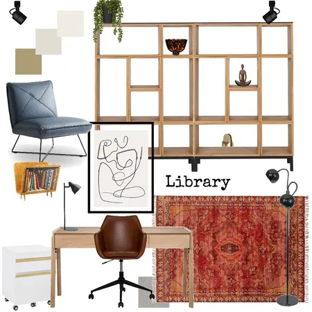 Library Interior Design Mood Board by Kingston Design on Style Sourcebook