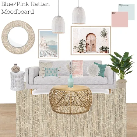 Pink/Blue Rattan Moodboard Interior Design Mood Board by tahliasnellinteriors on Style Sourcebook