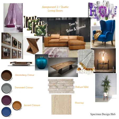 Furnishing a Rustic Living Room Interior Design Mood Board by Spectrum Design Hub on Style Sourcebook