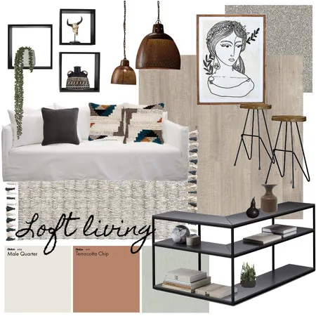 Loft Living Interior Design Mood Board by Bry & Co. Interiors on Style Sourcebook
