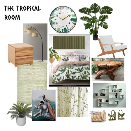 tropical bed room Interior Design Mood Board by nikitams on Style Sourcebook
