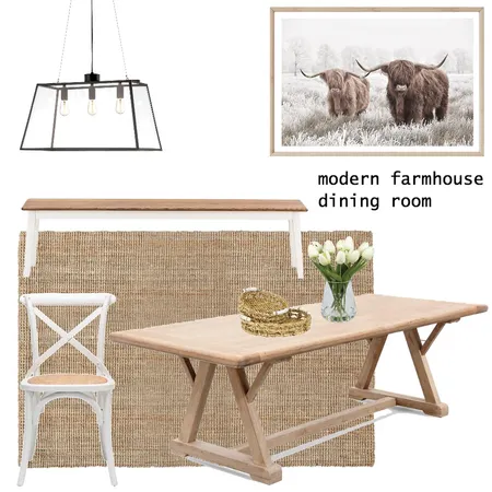 modern farmhouse dining room Interior Design Mood Board by Taylah Malcolm on Style Sourcebook