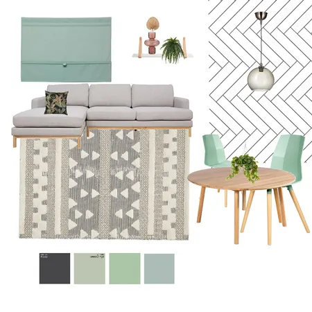 סלון + פינת אוכל - דוגמה Interior Design Mood Board by NOYA on Style Sourcebook