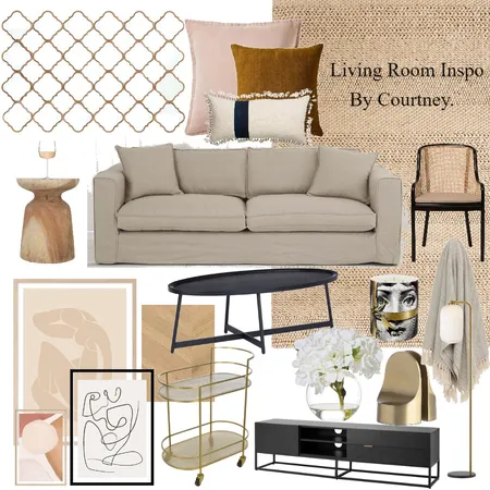 Apartment Living Room Inspo Interior Design Mood Board by Courtney Walker on Style Sourcebook