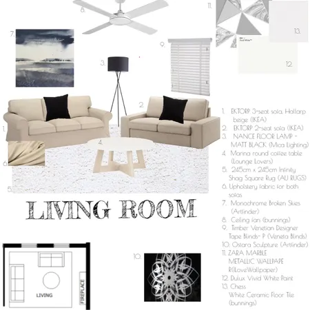 LIVING SAMPLE BOARD Interior Design Mood Board by zoepeterson on Style Sourcebook