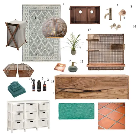 Laundry Room Sampleboard Interior Design Mood Board by casswetz on Style Sourcebook