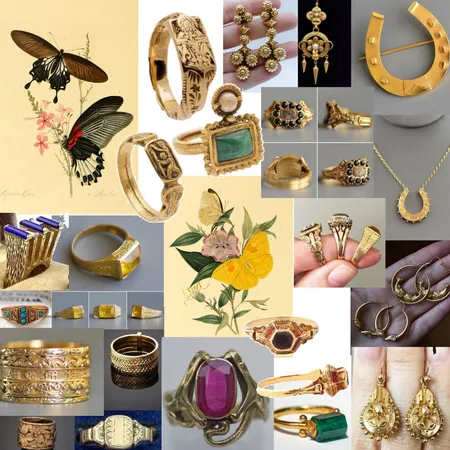 Amy & Alushia jewellery mood board 1 Interior Design Mood Board by alushiasanchia on Style Sourcebook