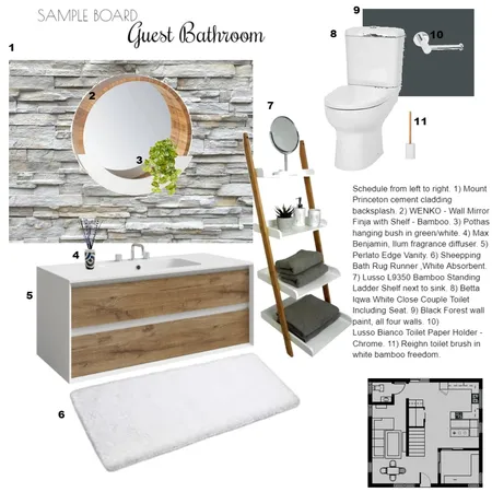 Bohemian Bathroom Interior Design Mood Board by Eestin Bubb on Style Sourcebook