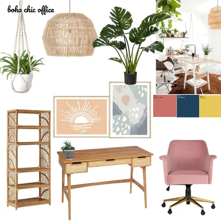 Boho Chic Office Interior Design Mood Board by alexgumpita on Style Sourcebook