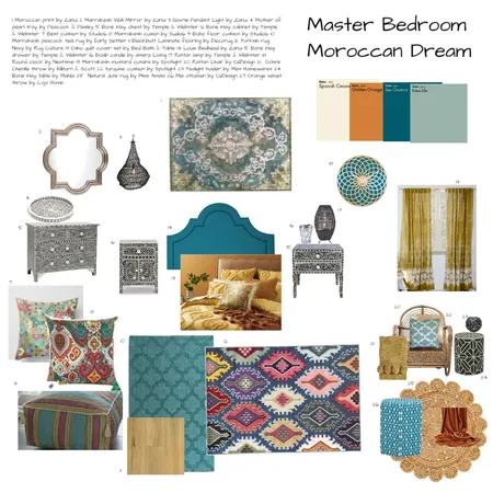 Morrocan sample board Interior Design Mood Board by mjallen on Style Sourcebook