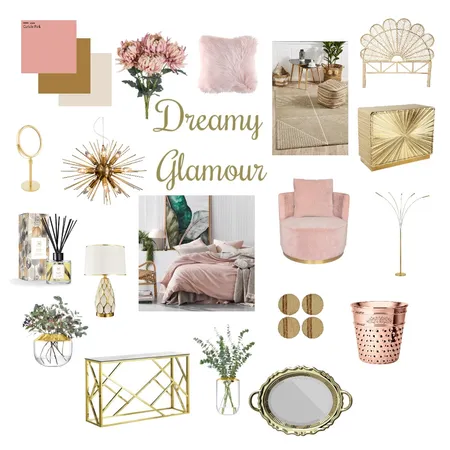 Dreamy Pink Glamour Interior Design Mood Board by Alonica_Abad on Style Sourcebook
