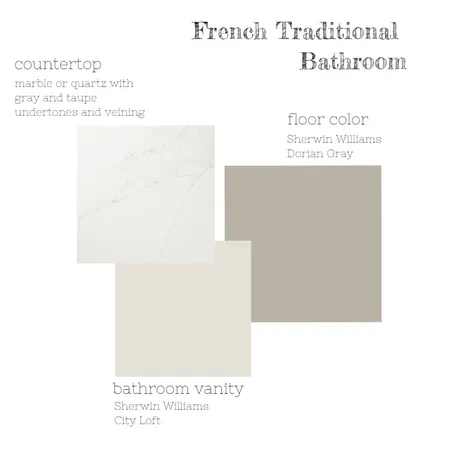 french traditional bathroom Interior Design Mood Board by Abblanddesigns on Style Sourcebook