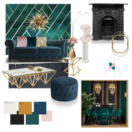 Green Mood Interior Design Mood Board by Dream.Designed on Style Sourcebook