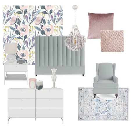 Cool Feminine Floral Interior Design Mood Board by Gabrielle on Style Sourcebook