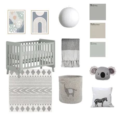 Baby Boy's Nursey Interior Design Mood Board by Lauren Hooligan on Style Sourcebook