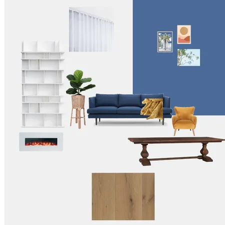 Гостиная с синим диваном Interior Design Mood Board by lella on Style Sourcebook