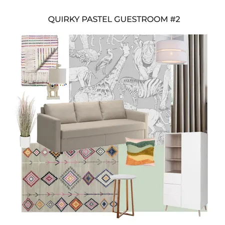 Quirky Guestroom #2 Interior Design Mood Board by Beckie on Style Sourcebook