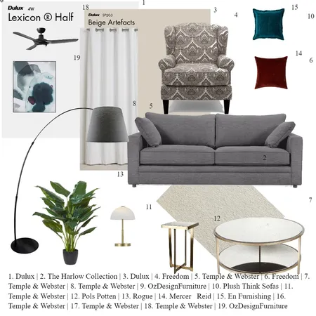 Joanne - Sample Board Interior Design Mood Board by Tamz on Style Sourcebook