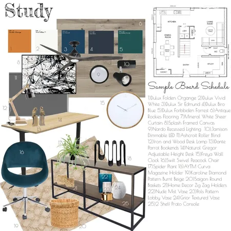 Study Interior Design Mood Board by michelle_carla on Style Sourcebook
