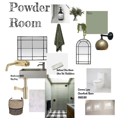 Powder Room Interior Design Mood Board by acla on Style Sourcebook