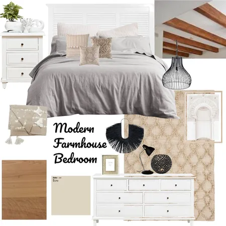 Modern Farmhouse Bedroom Interior Design Mood Board by paygebarker on Style Sourcebook