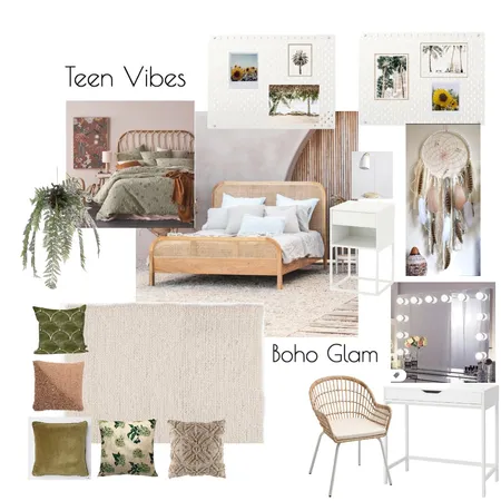 Boho Glam Interior Design Mood Board by Sempre Styling on Style Sourcebook