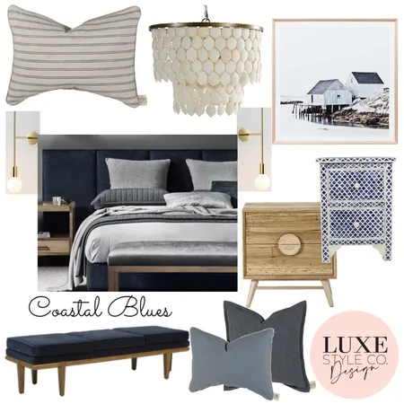 Contemporary Coastal Main Bedroom Interior Design Mood Board by Luxe Style Co. on Style Sourcebook