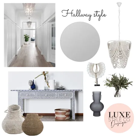 Coastal Hall way Interior Design Mood Board by Luxe Style Co. on Style Sourcebook