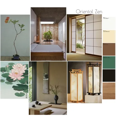 Japanese Oriental Zen Interior Design Mood Board by theresachung on Style Sourcebook
