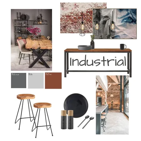 Industrial dining Interior Design Mood Board by LBDesigns on Style Sourcebook