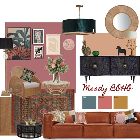 Moody Boho Interior Design Mood Board by Mary Ord on Style Sourcebook