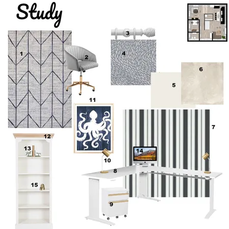 Study Interior Design Mood Board by Nuria on Style Sourcebook