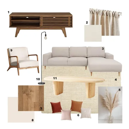 living Interior Design Mood Board by schou on Style Sourcebook