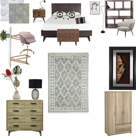 DC101 -AS1 Bedroom/ Study Mood Interior Design Mood Board by Silvana on Style Sourcebook