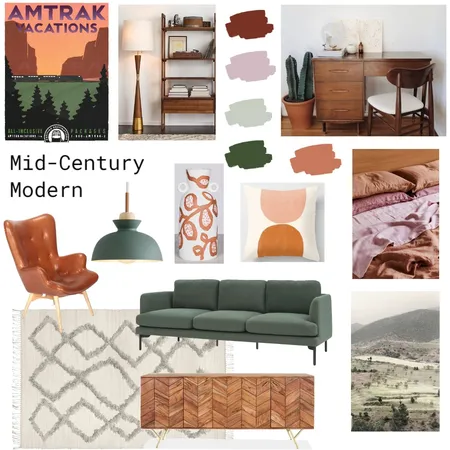 IDI Module 3 Mid-Century Modern Interior Design Mood Board by IsabellePurcell on Style Sourcebook
