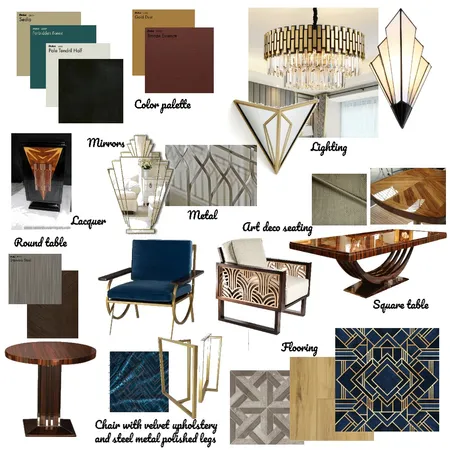 Art deco Interior Design Mood Board by aditi sharma on Style Sourcebook