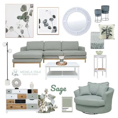 SAGE Living Colour Style Interior Design Mood Board by MIKI INTERIOR DESIGN on Style Sourcebook