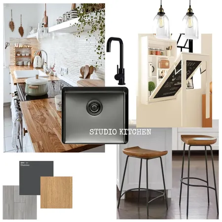 Scandi Contemporary Studio Kitchen Interior Design Mood Board by Corine E. Phillips on Style Sourcebook