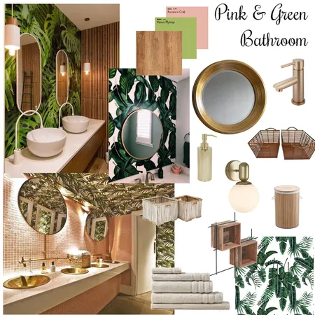 Pink & Green Bathroom Interior Design Mood Board by rachweaver21 on Style Sourcebook