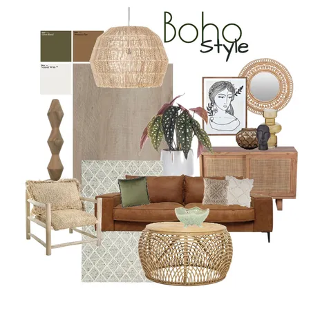 Boho Style Interior Design Mood Board by ideenreich on Style Sourcebook