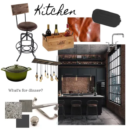Industrial Kitchen Interior Design Mood Board by Adrian Stead on Style Sourcebook