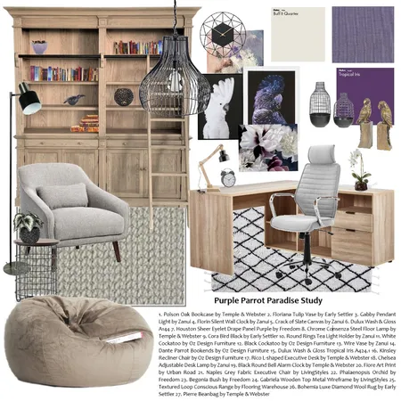 Study Interior Design Mood Board by BlueSwallowDesigns on Style Sourcebook