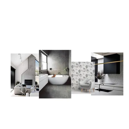 achromatic Interior Design Mood Board by Phuong Ngo on Style Sourcebook